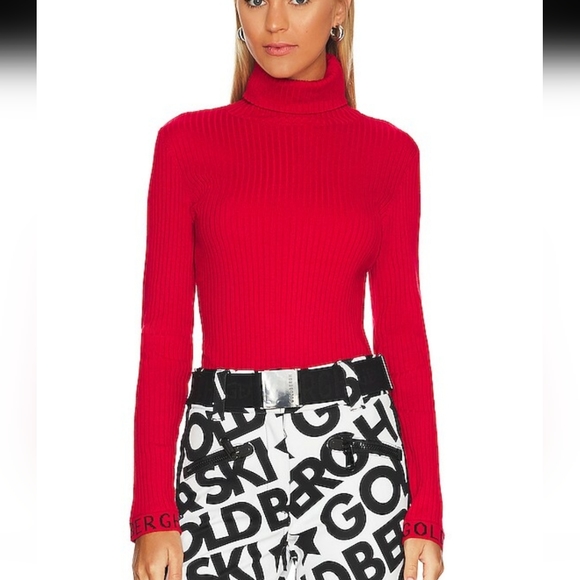 Goldbergh Mira turtleneck sweater Goldbergh Red Mira Turtleneck Sweater Ski - Picture 1 of 12